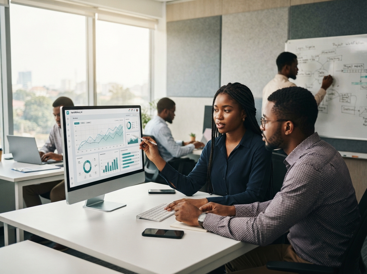 NairaRefinery AI team reviewing financial data models
